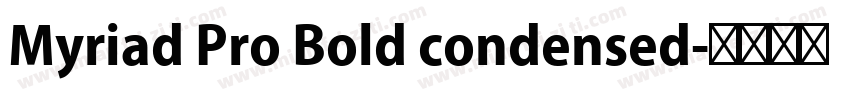 Myriad Pro Bold condensed字体转换